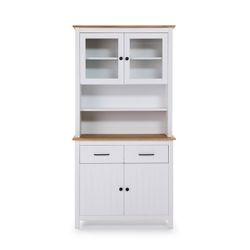 Vetrina, 90 x 40 x 180 cm, in legno di pino bianco | Collezione Miranda