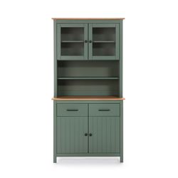 Vetrina, 90 x 40 x 180 cm, in legno di pino verde | Collezione Miranda