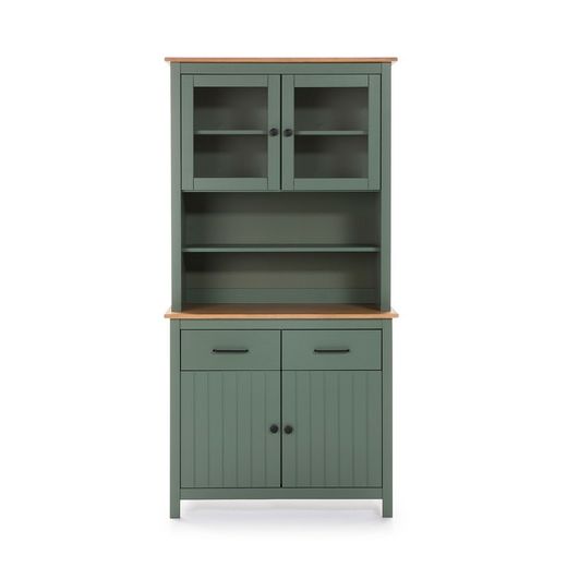 Vetrina, 90 x 40 x 180 cm, in legno di pino verde | Collezione Miranda