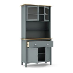 Vetrina, 90 x 40 x 180,5 cm, in legno di pino verde | Collezione Misti