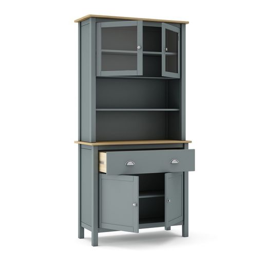 Vetrina, 90 x 40 x 180,5 cm, in legno di pino verde | Collezione Misti