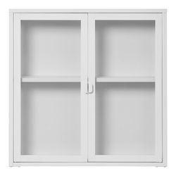 Vetrina a parete, 80 x 18 x 80 cm, in acciaio bianco | Collezione Brisbane