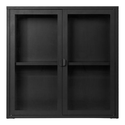 Vetrina a parete, 80 x 18 x 80 cm, in acciaio nero | Collezione Brisbane