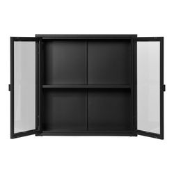 Vetrina a parete, 80 x 18 x 80 cm, in acciaio nero | Collezione Brisbane